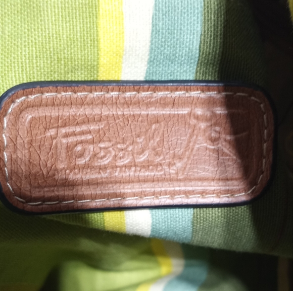 Fossil Tan Canvas And Brown Leather Strap Shoulder Tote Bag - Picture 8 of 12